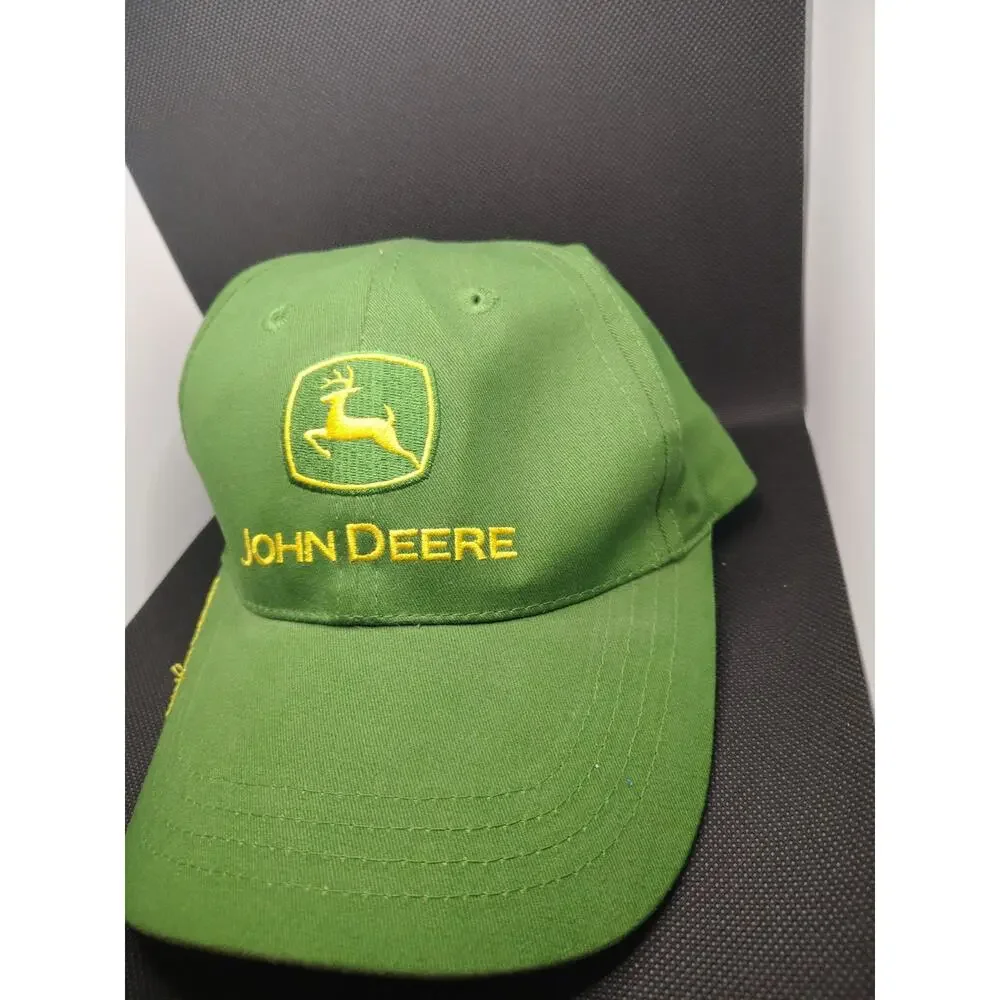John Deere LP69229 Baseball Cap Green/Yellow Adjustable Strap One Size NWT